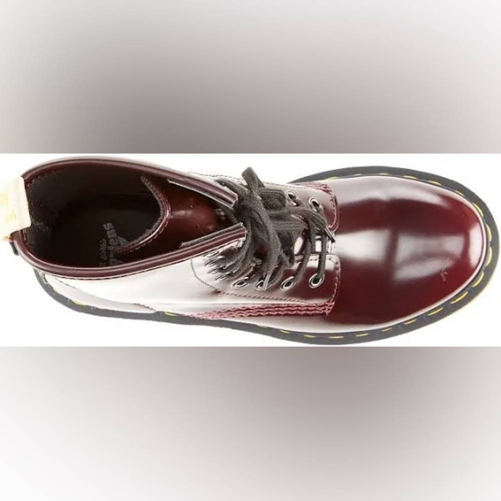 New Dr. Martens Women's bovver Boots, Burgundy Size 7 - Picture 7 of 10